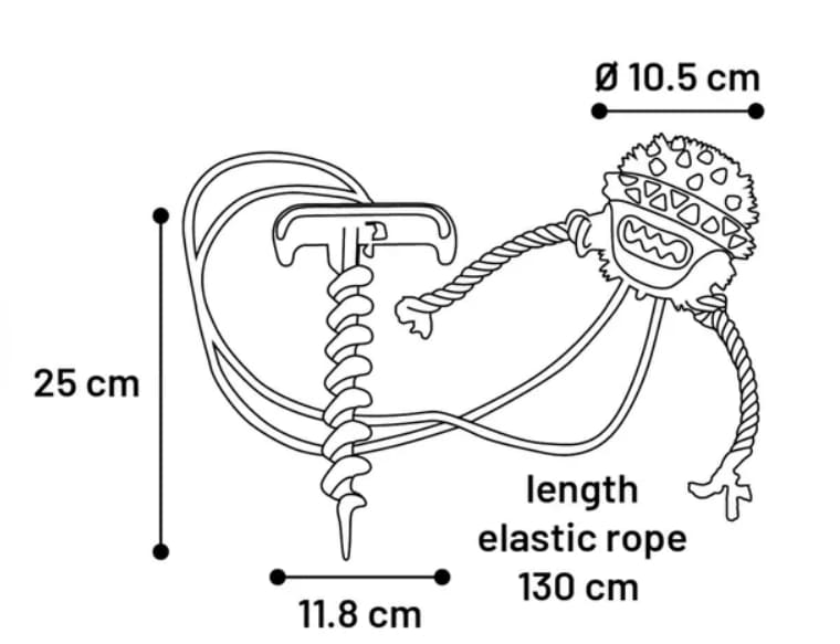 Bungeeboll med jordankare