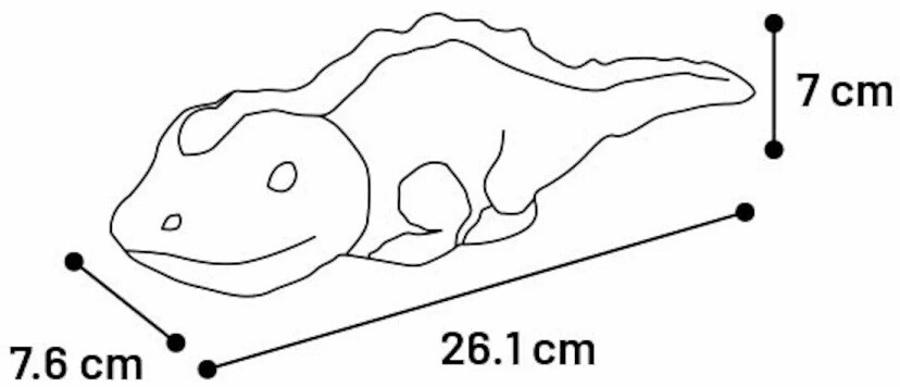 Godisgömma Iguana TPR 26x7cm Turkos