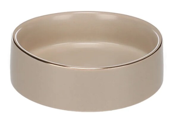Keramikskål Beige Med Guldkant 200ml