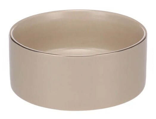 Keramikskål Beige Med Guldkant 800ml