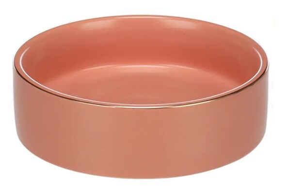 Keramikskål Rosa Med Guldkant 200ml
