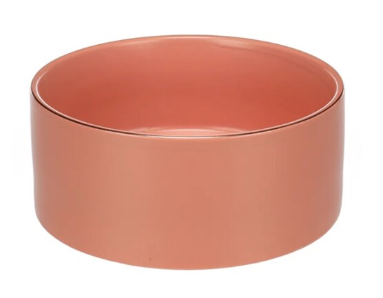 Keramikskål Rosa Med Guldkant 1200ml