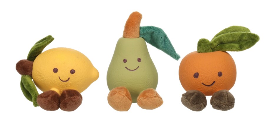 Hundleksak Fruktis 11cm Mix