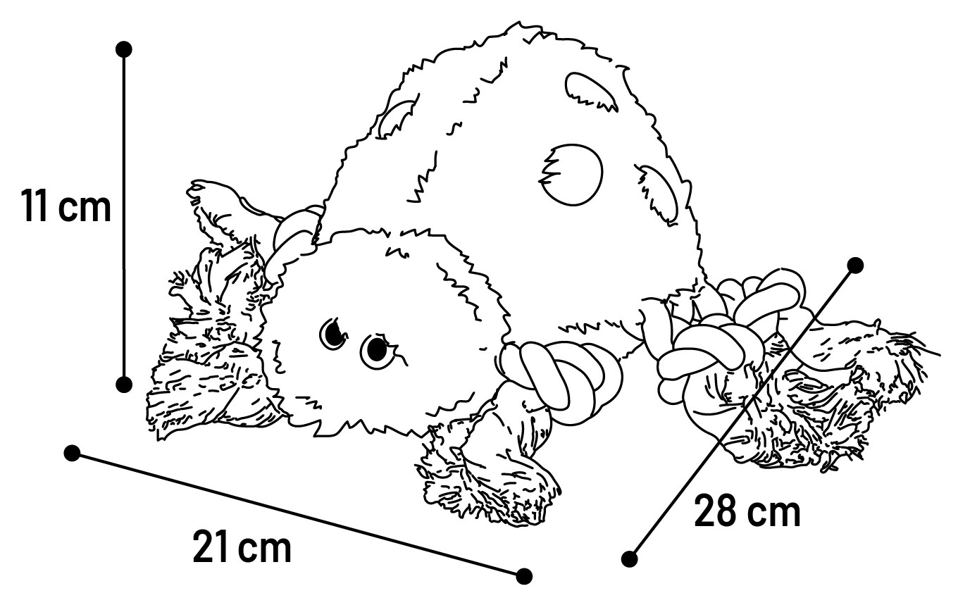 Plysch Turtle Rozette 28cm