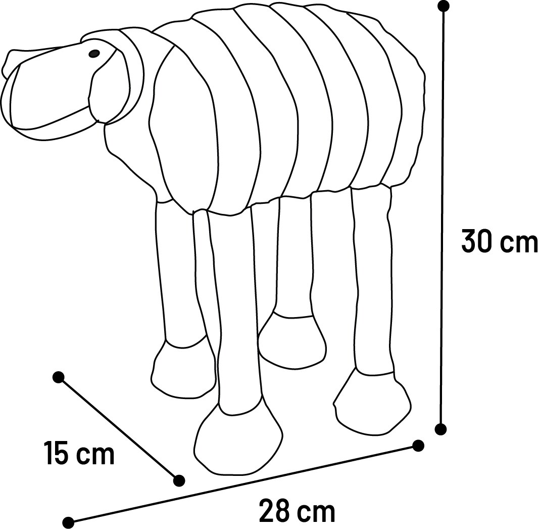 Plysch Ribola Sheep Lying 28cm