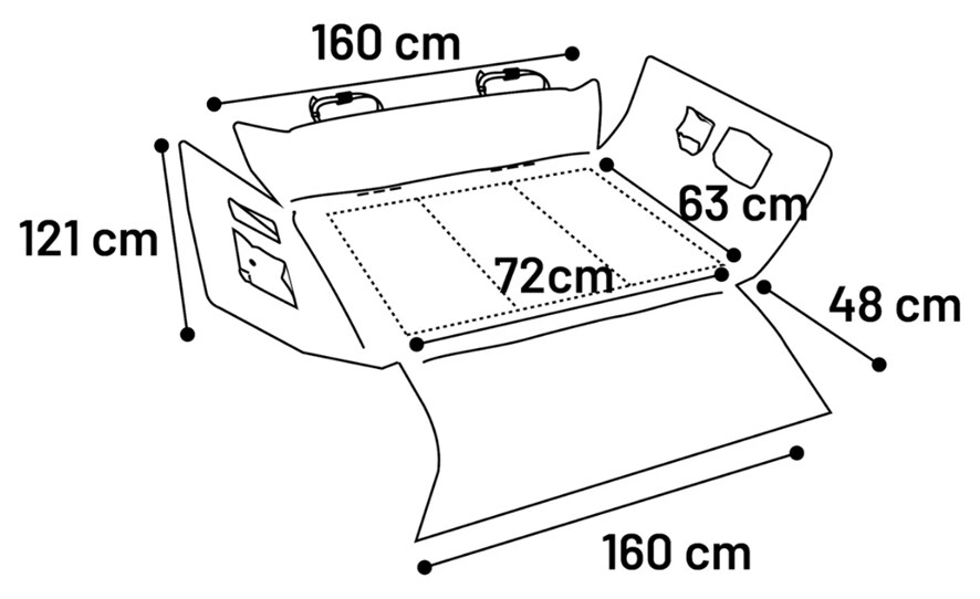 Bagageskydd 160x121cm