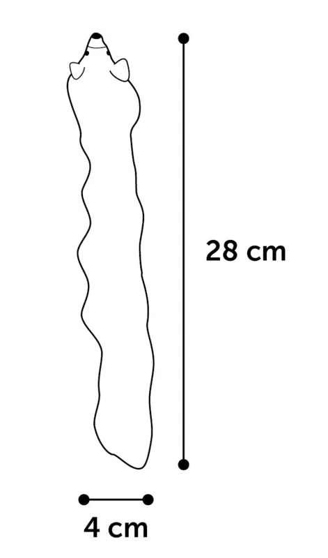 Kattleksak Plyschmus extra låång 28cm