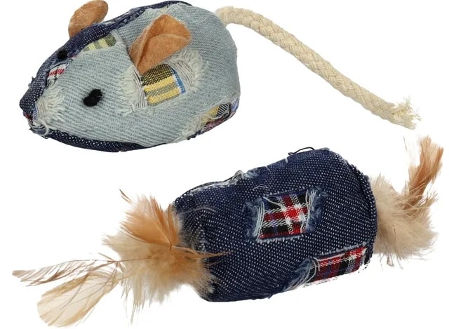 Meran Mouse Roll med kattmynta2-pack 16,5cm