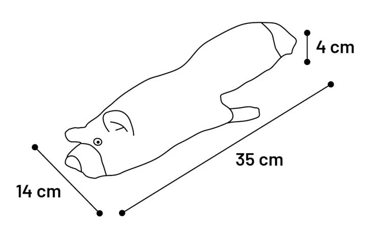 Ekorre 35cm med USB-laddning
