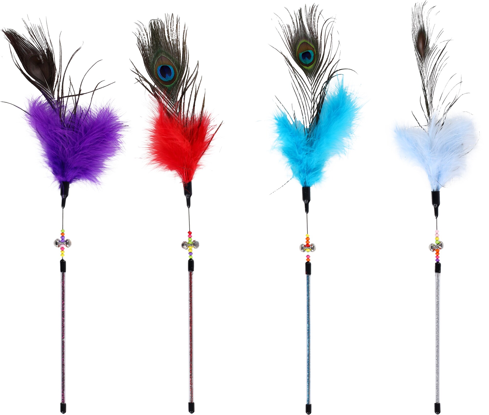 Spö Med Fjäder Peacock 53cm