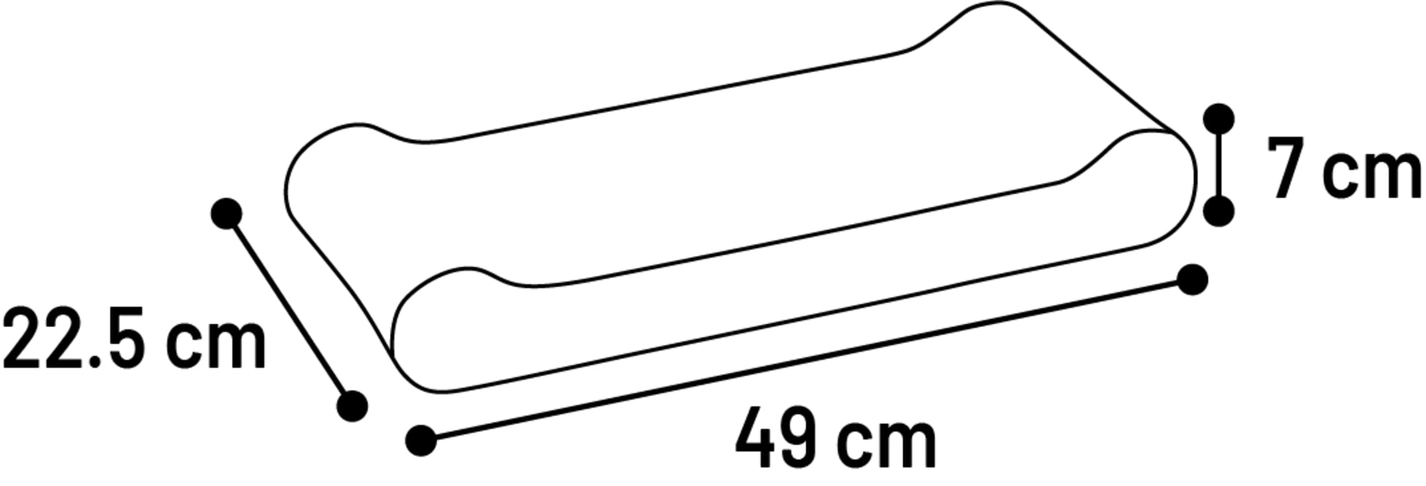Wellpappklös med kanter 49cm - 2
