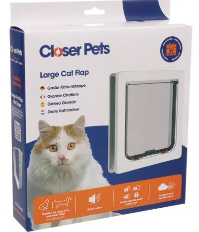 Closer Pets Large Cat kattlucka 4-vägslåsning