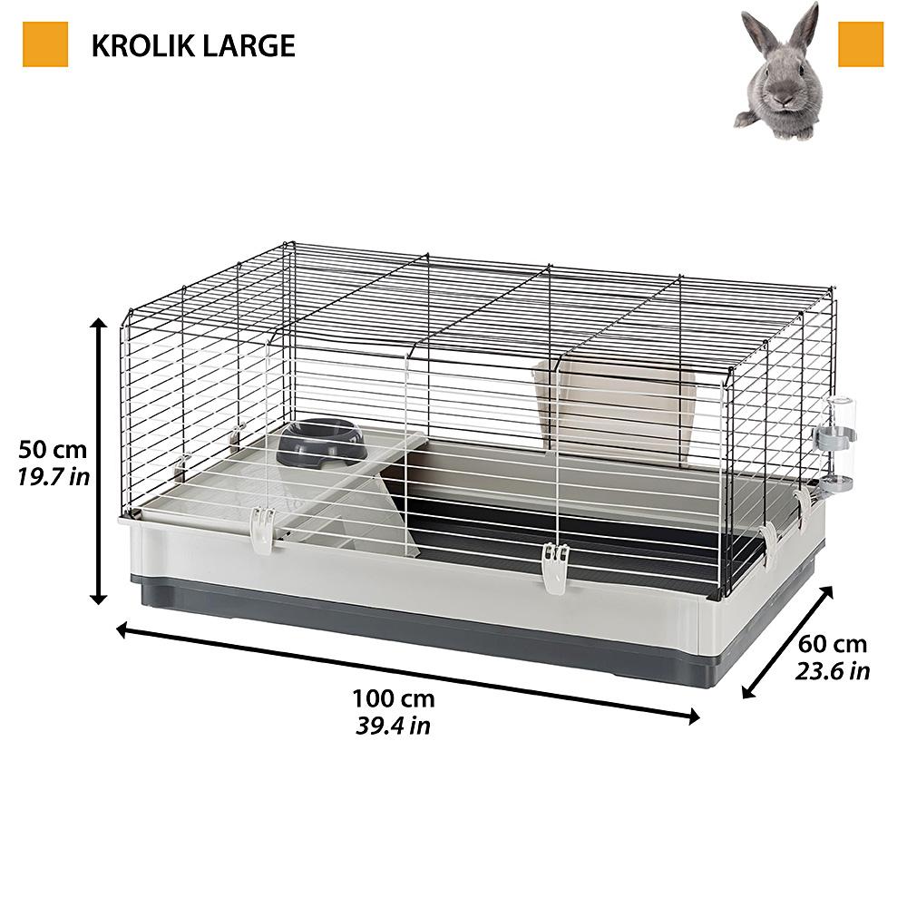 Kaninbur Krolik 100x60x50cm Grå/beige - 2