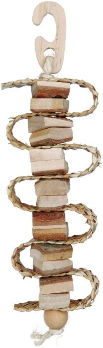 Fågelleksak m stråband 21cm