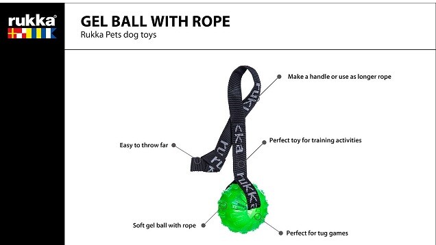 Rukka Gel Ball med rep 50cm - 2