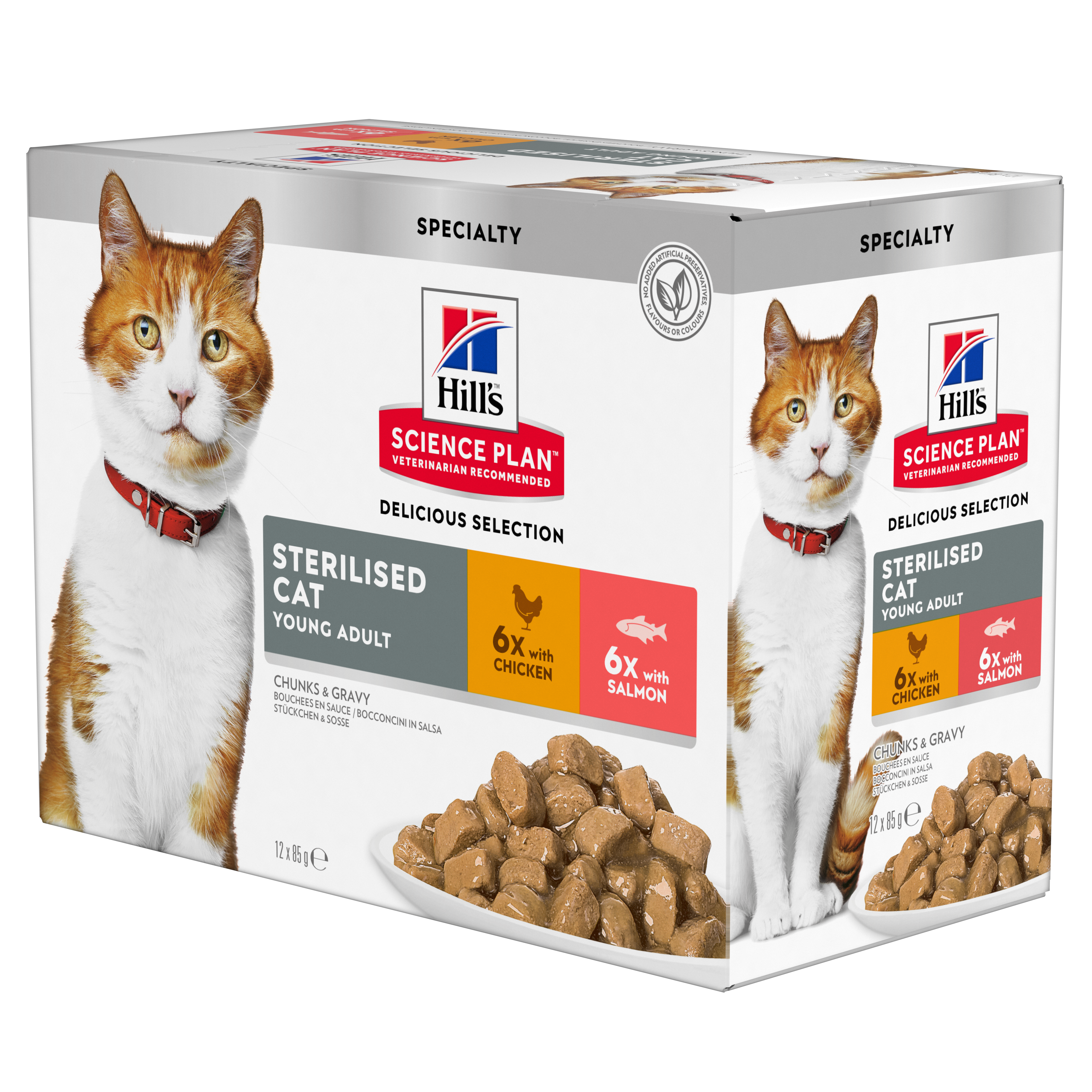 Hill's katt adult sterilised fish & chicken 12x85g  