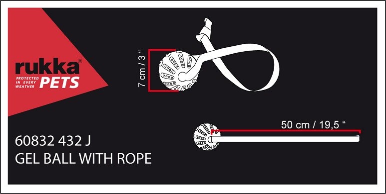 Rukka Gel Ball med rep 50cm