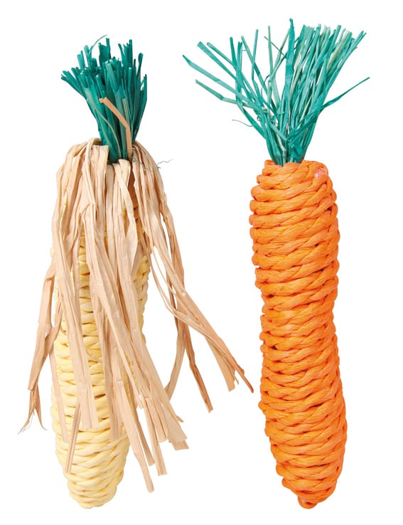 Halmleksak Morötter 15cm 2-pack