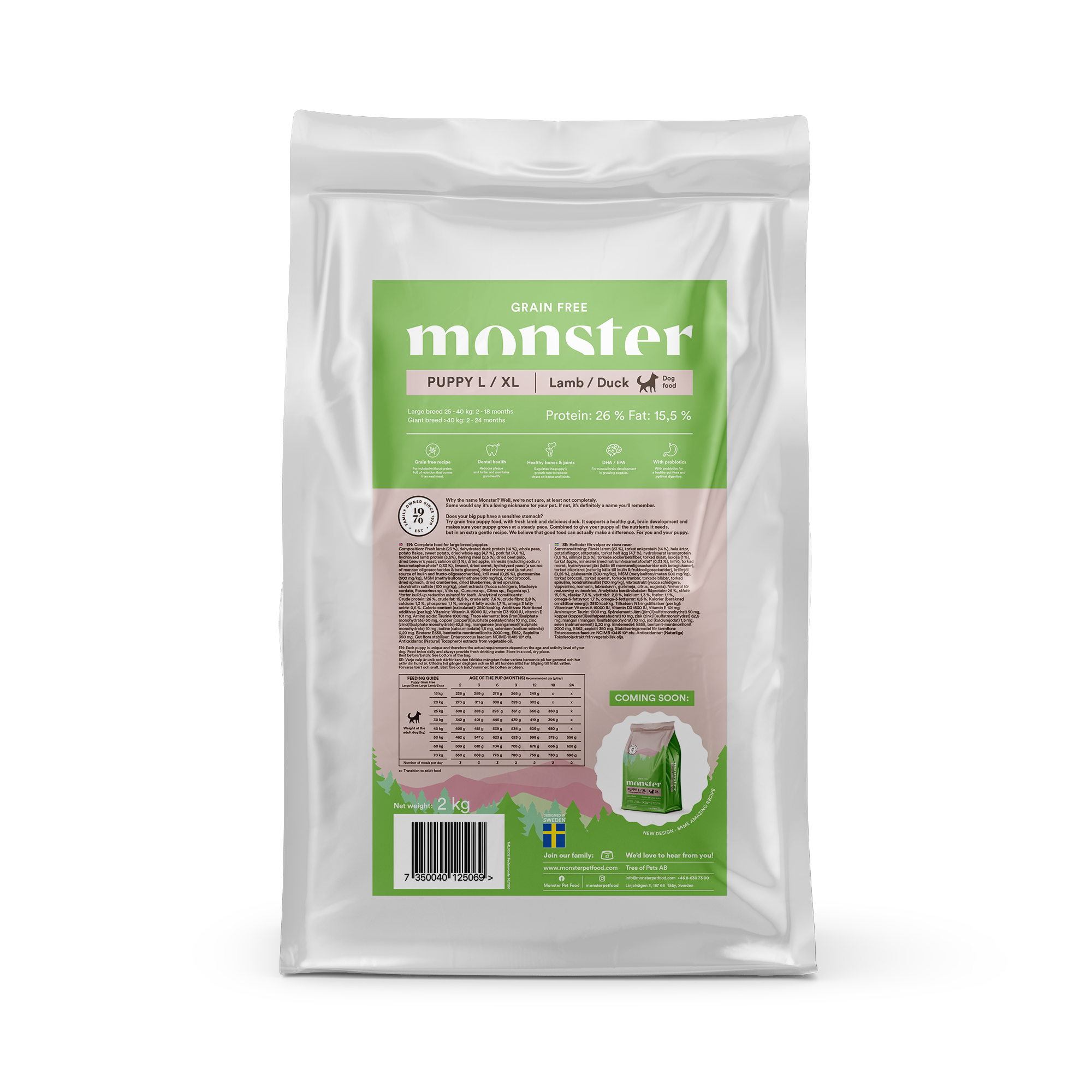 Monster GF Puppy L/XL Lamm & Anka 12kg