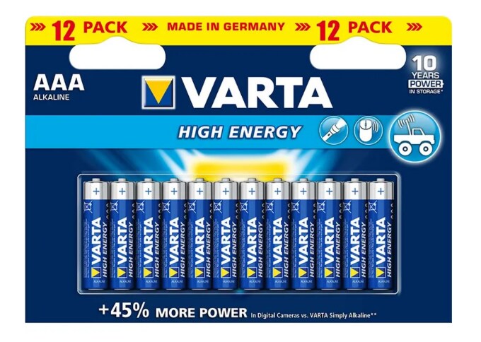 Varta Batteri Aaa 12st (Lr03)