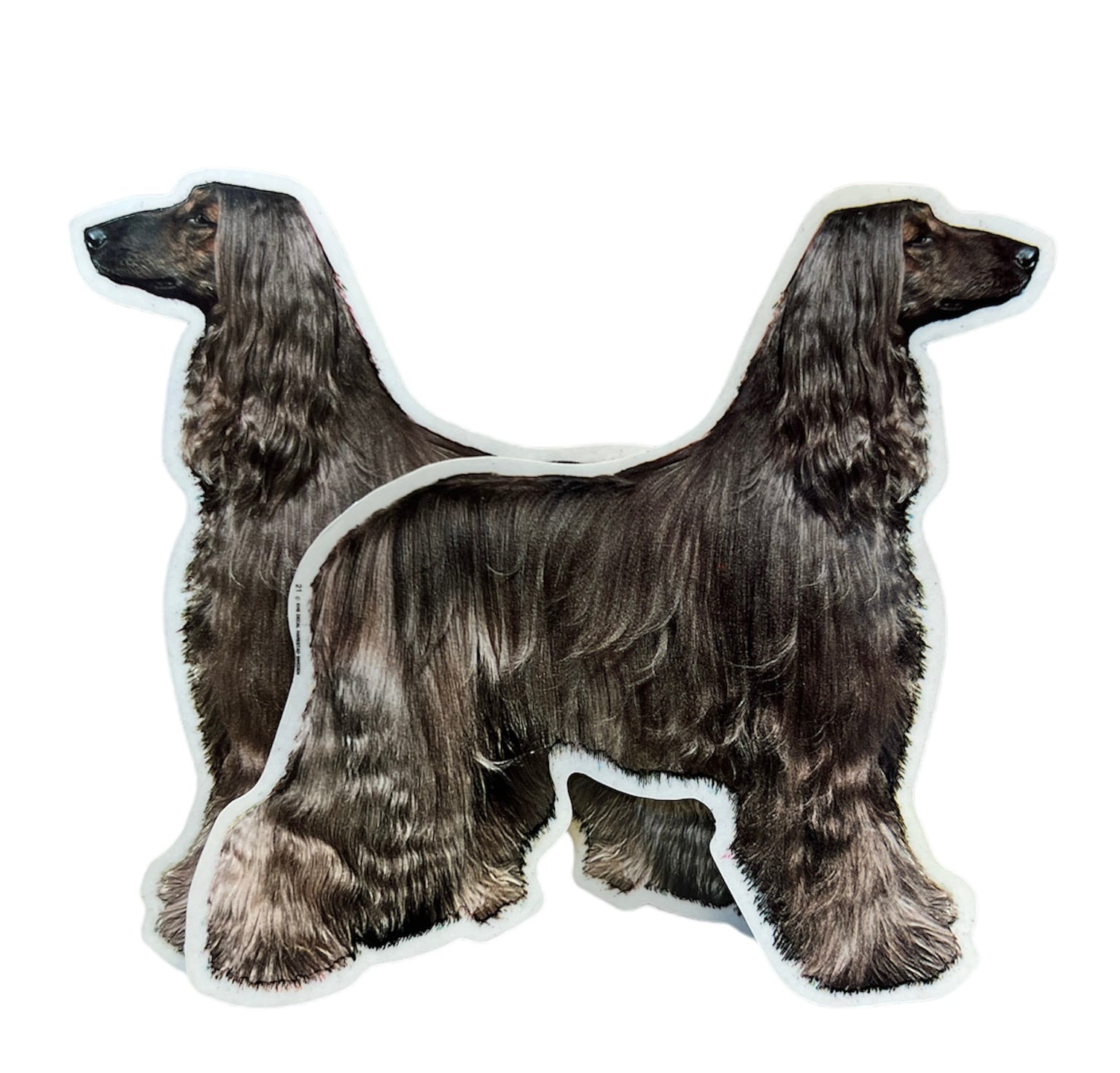 Dekal Hund medium 2-pack - Afghanhund helkropp