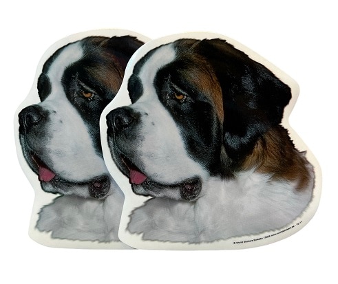 Dekal Hund medium 2-pack - Sankt Bernard huvud