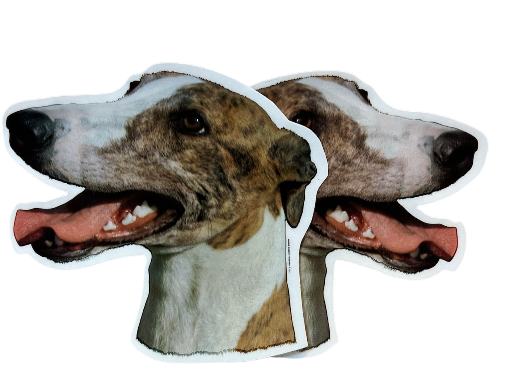 Dekal Hund medium 2-pack - Greyhound huvud 1