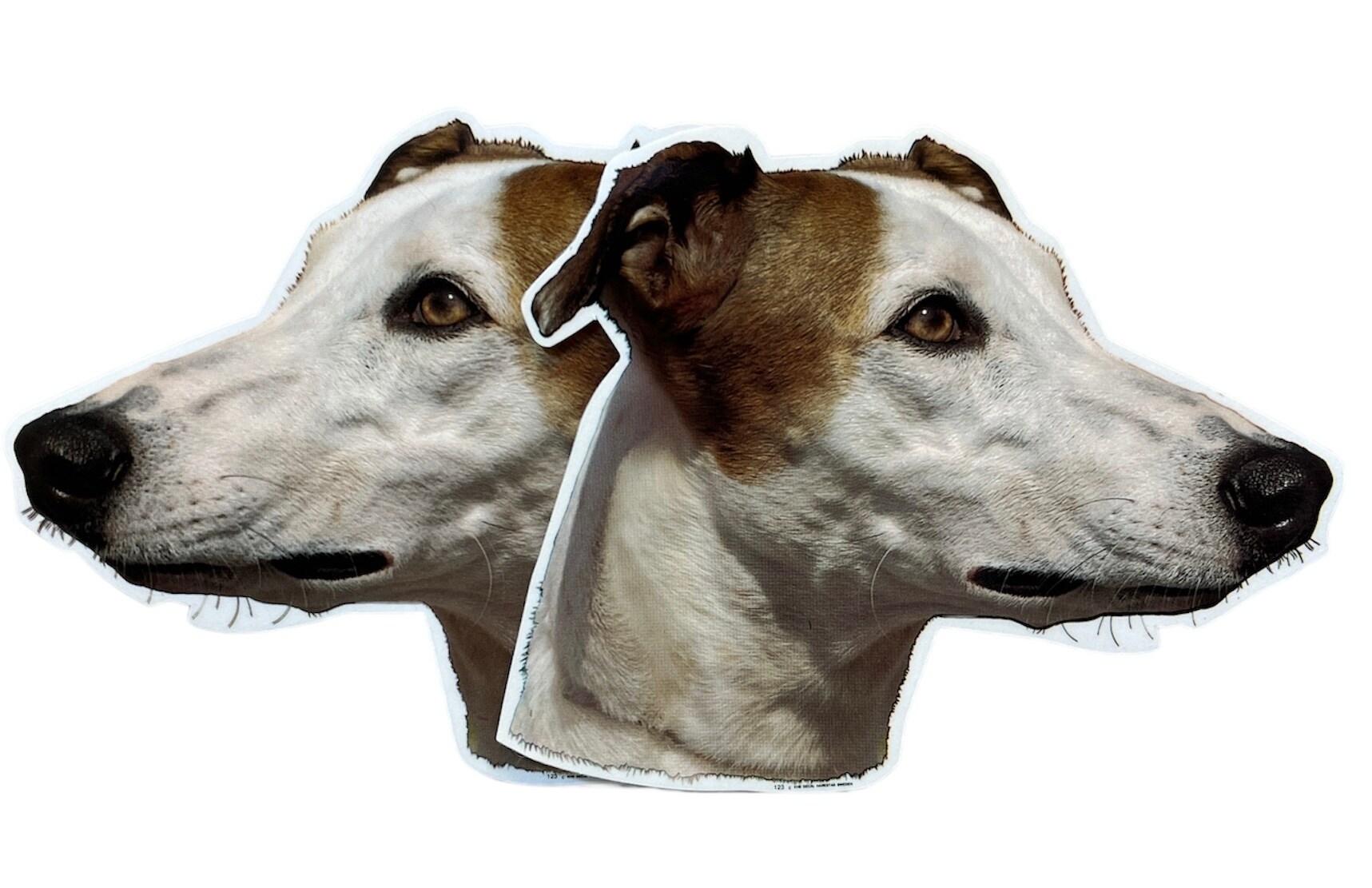 Dekal Hund medium 2-pack - Greyhound huvud 2