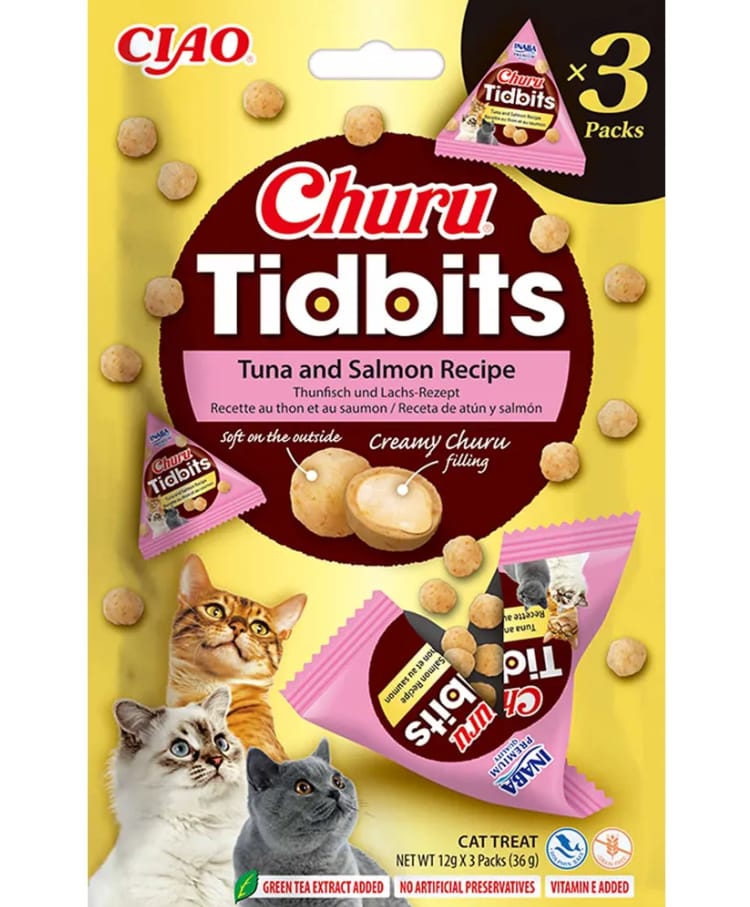 Churu Tidbits Tuna With Salmon 3x12g