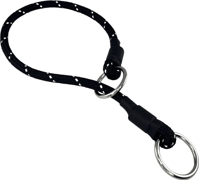 Dressyrstryp kraftigt med stopp, svart/reflex - flera storlekar