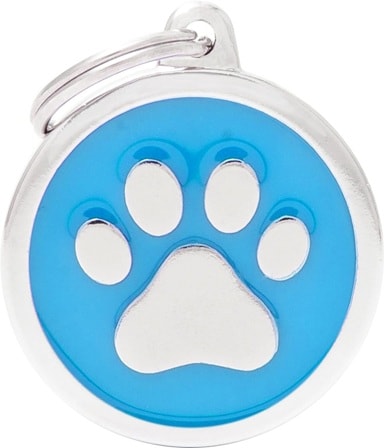 ID-bricka Classic Rund Ljusblå med Tass