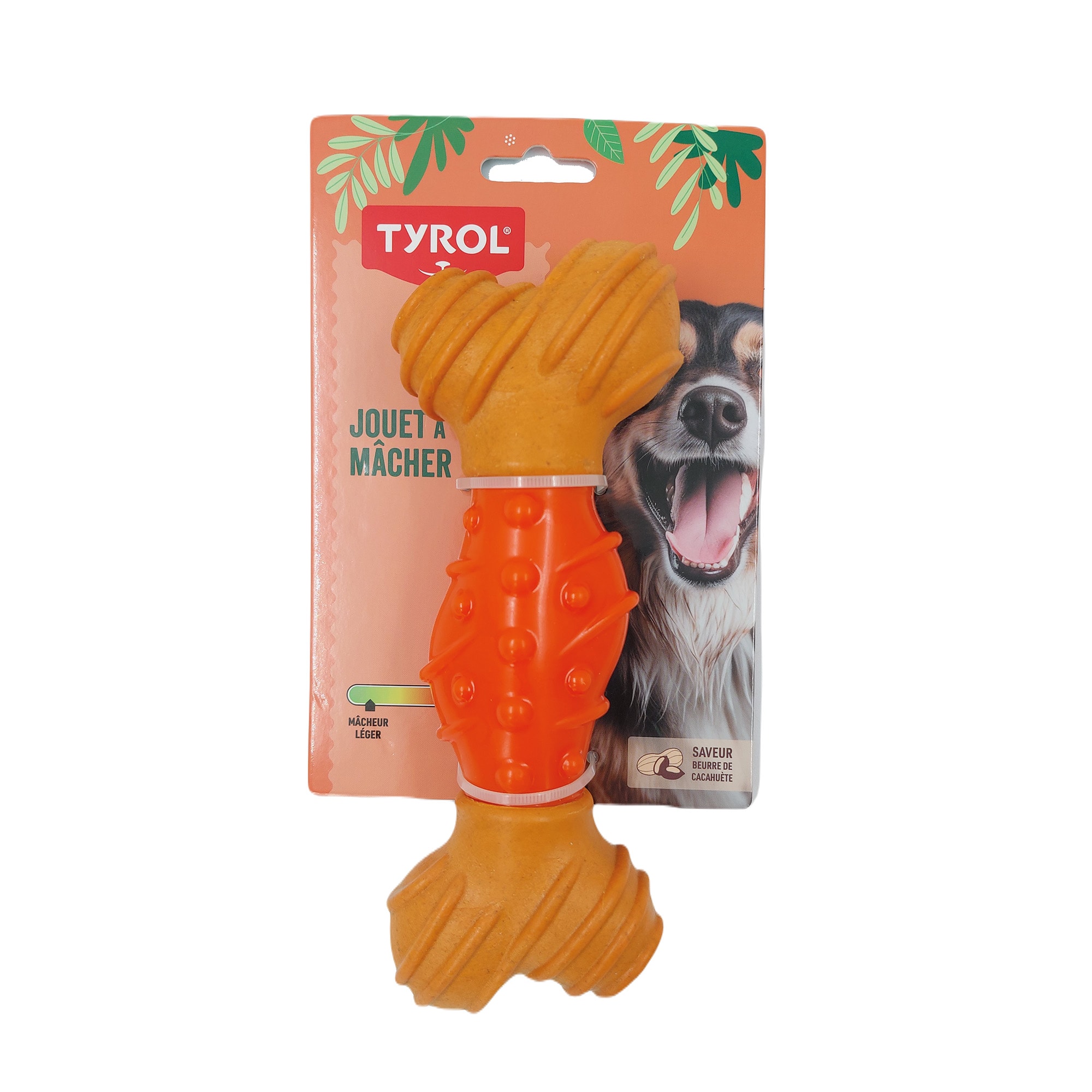 Hundtugg bambu/gummi Large 28cm