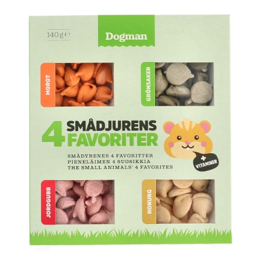 Smådjurens fyra favoriter 140 gram