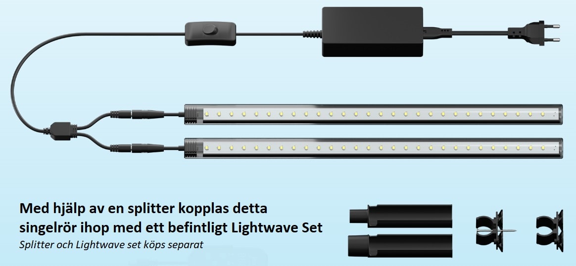 TetraTec Lightwave Led Singelrör, flera storlekar: 27-83cm - 2