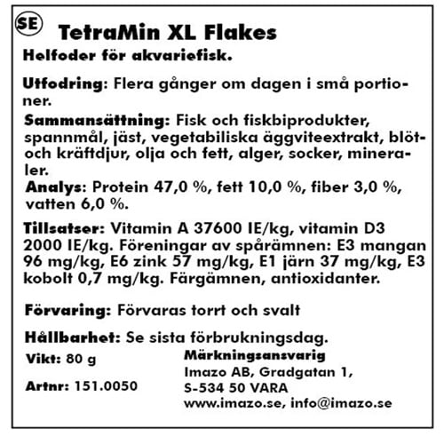 TetraMin XL Flakes 500ml/80g