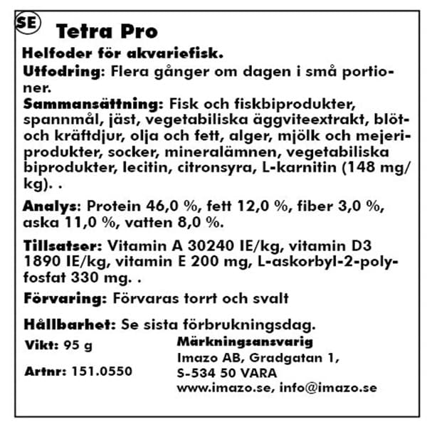Tetra Pro Energy 500ml/110g