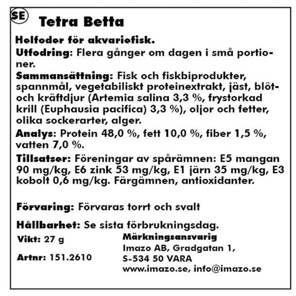 Tetra Betta 100ml