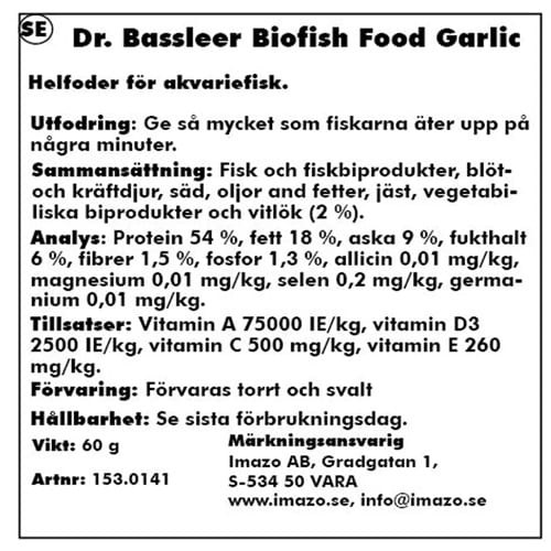 Munster Dr Bassleer Biofish Garlic L 60g - 2