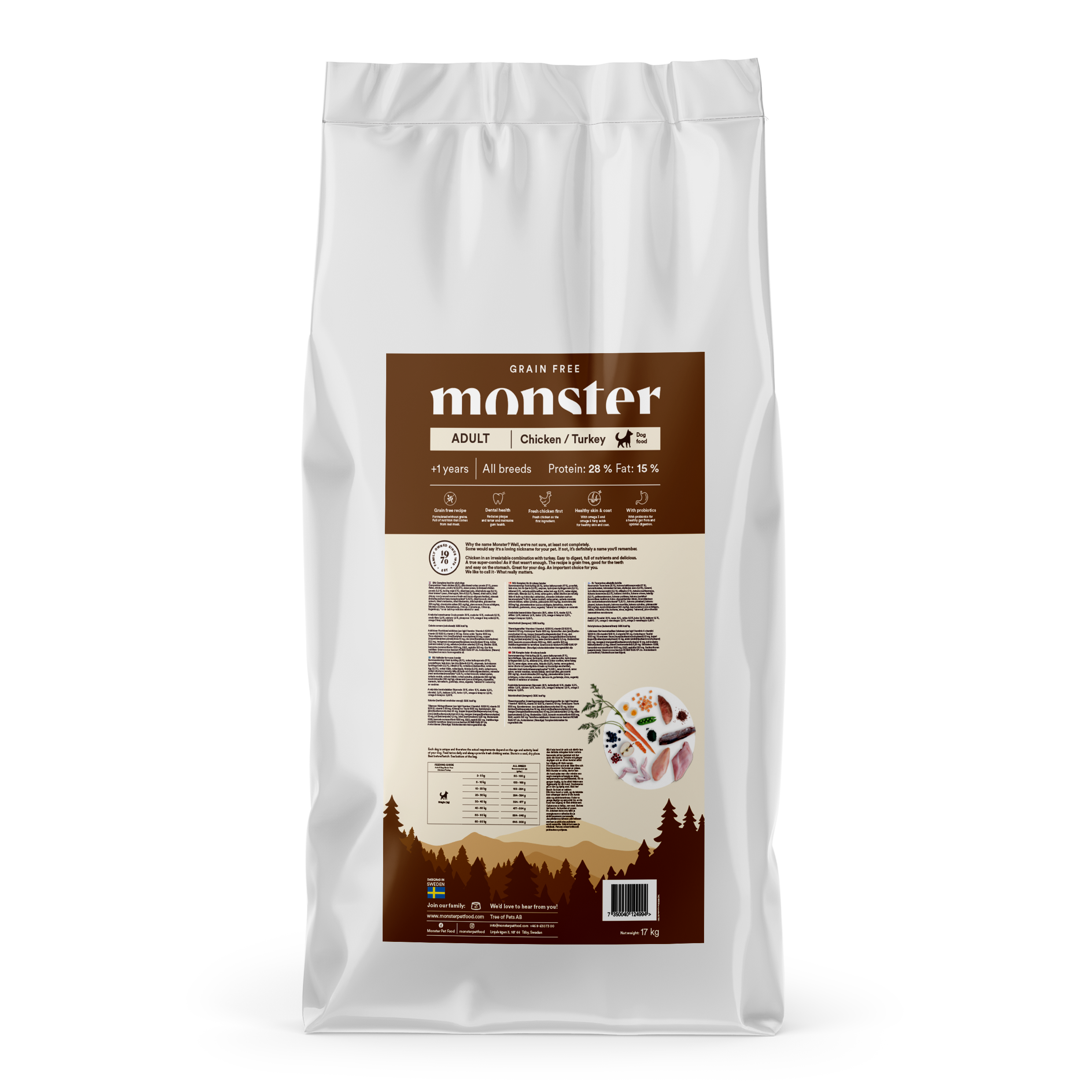 Monster GF Adult Kyckling&Kalkon 17kg