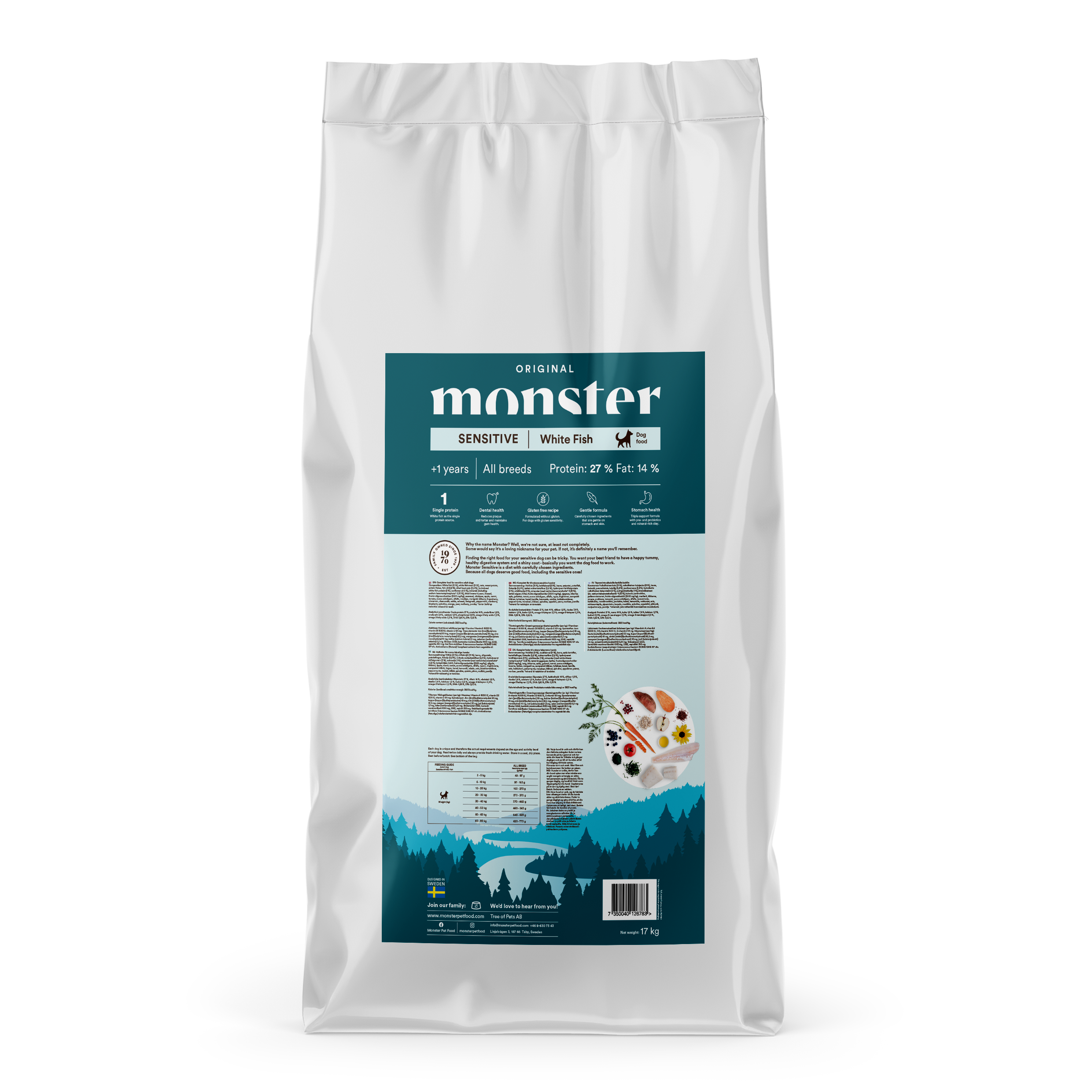 Monster Original Sensitive White Fish 17kg