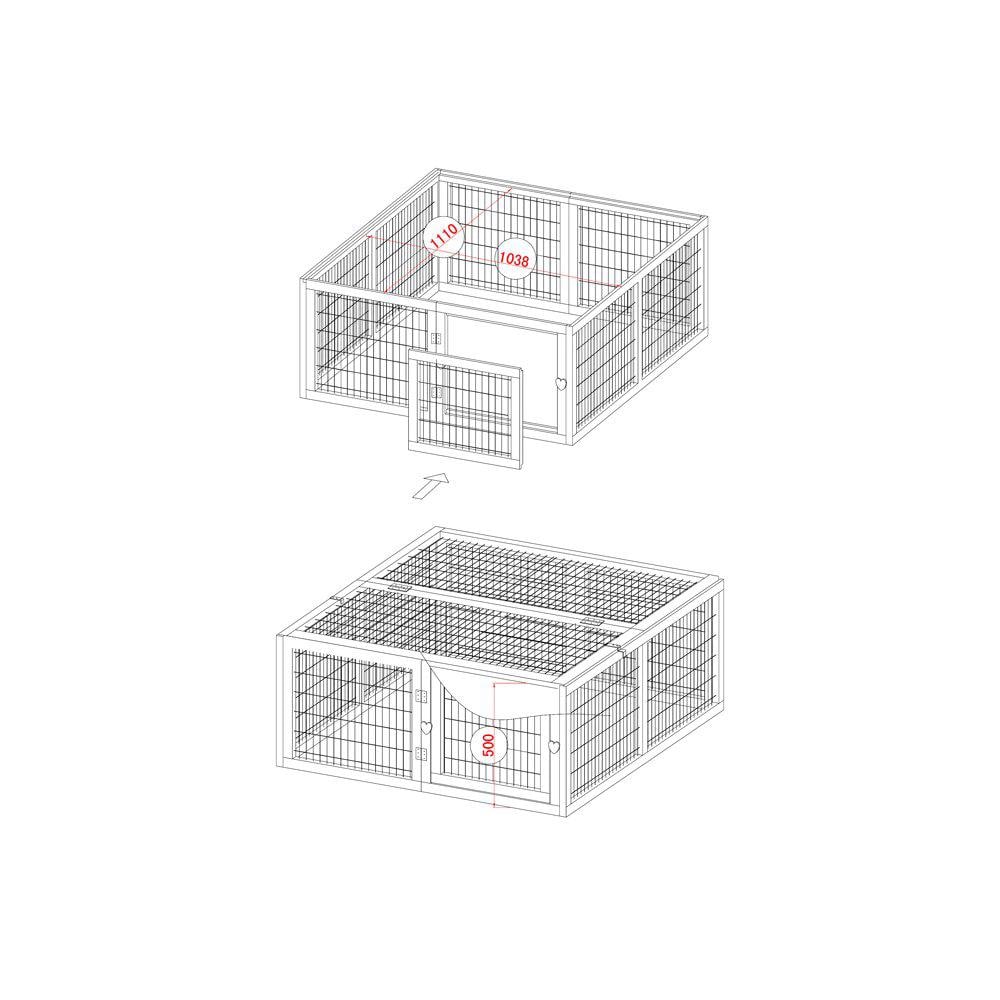 Utegård till Ferie XL 2-vån bur - 2