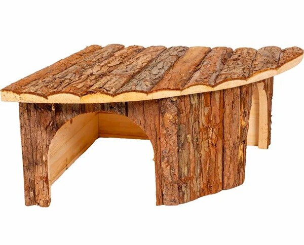 Natural Wooden Hörnhus Tunnel 52x18x37cm
