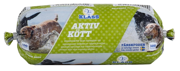 Klass Aktiv Kött 500g fryst hundfoder