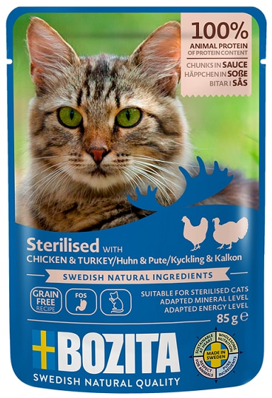 Bozita Sterilised Kyckling/Kalkon sås 85g