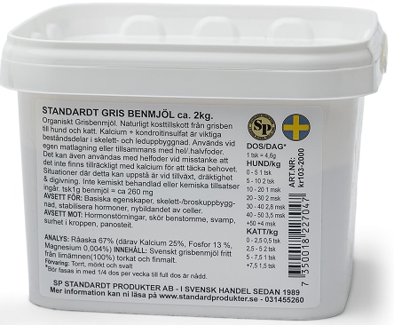 Standardt Gris Benmjöl 2kg