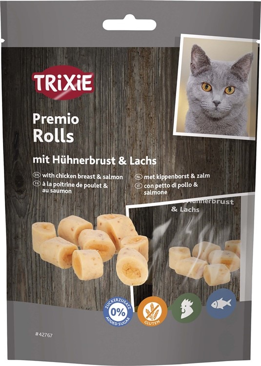 Premio Rolls Med Kycklingbröst & Lax 50g