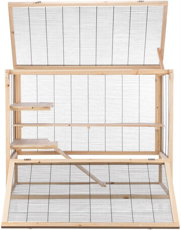 Gnagarbur i trä/galler/plexiglas 100x50x80cm