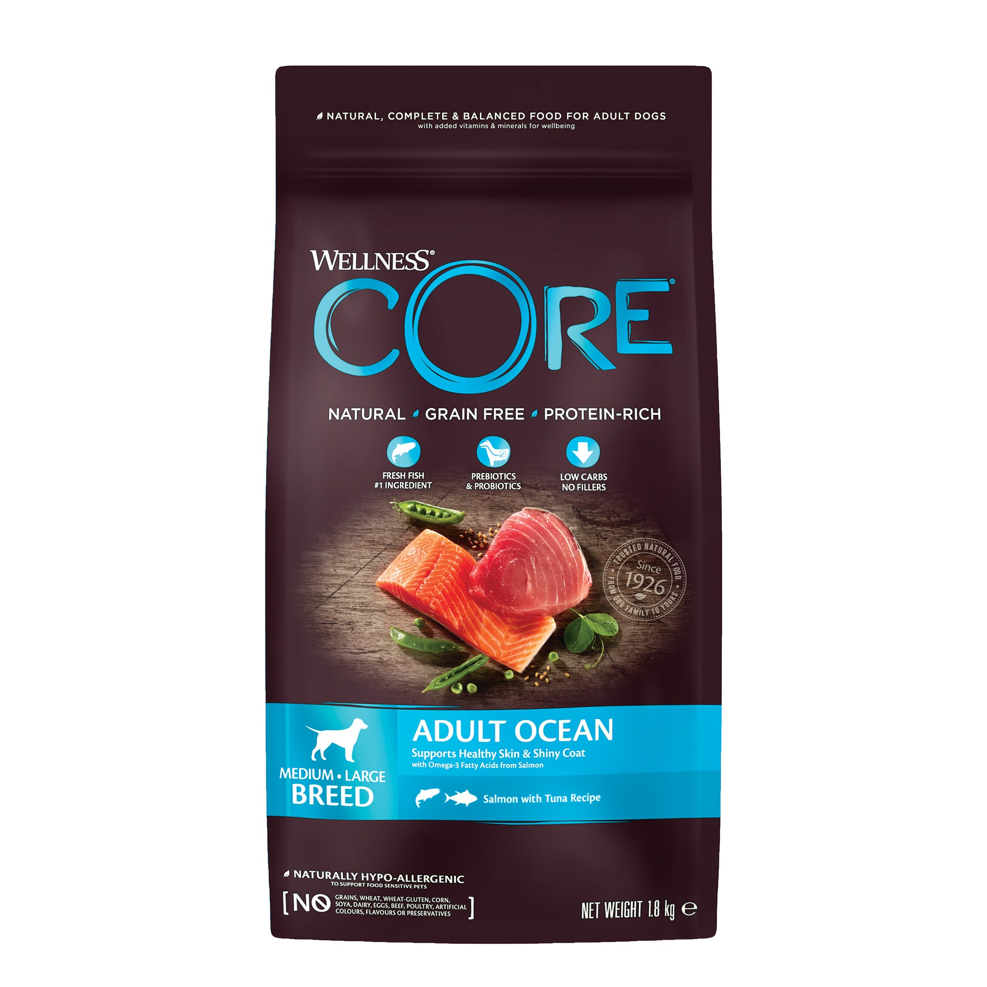 Core dog adult m/l breed ocean 10kg
