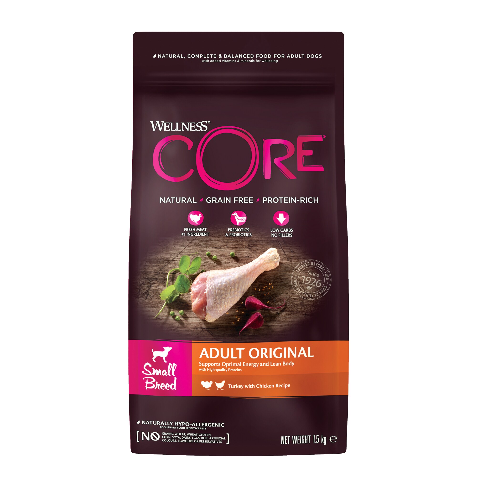 Core dog adult original small breed 1,5kg