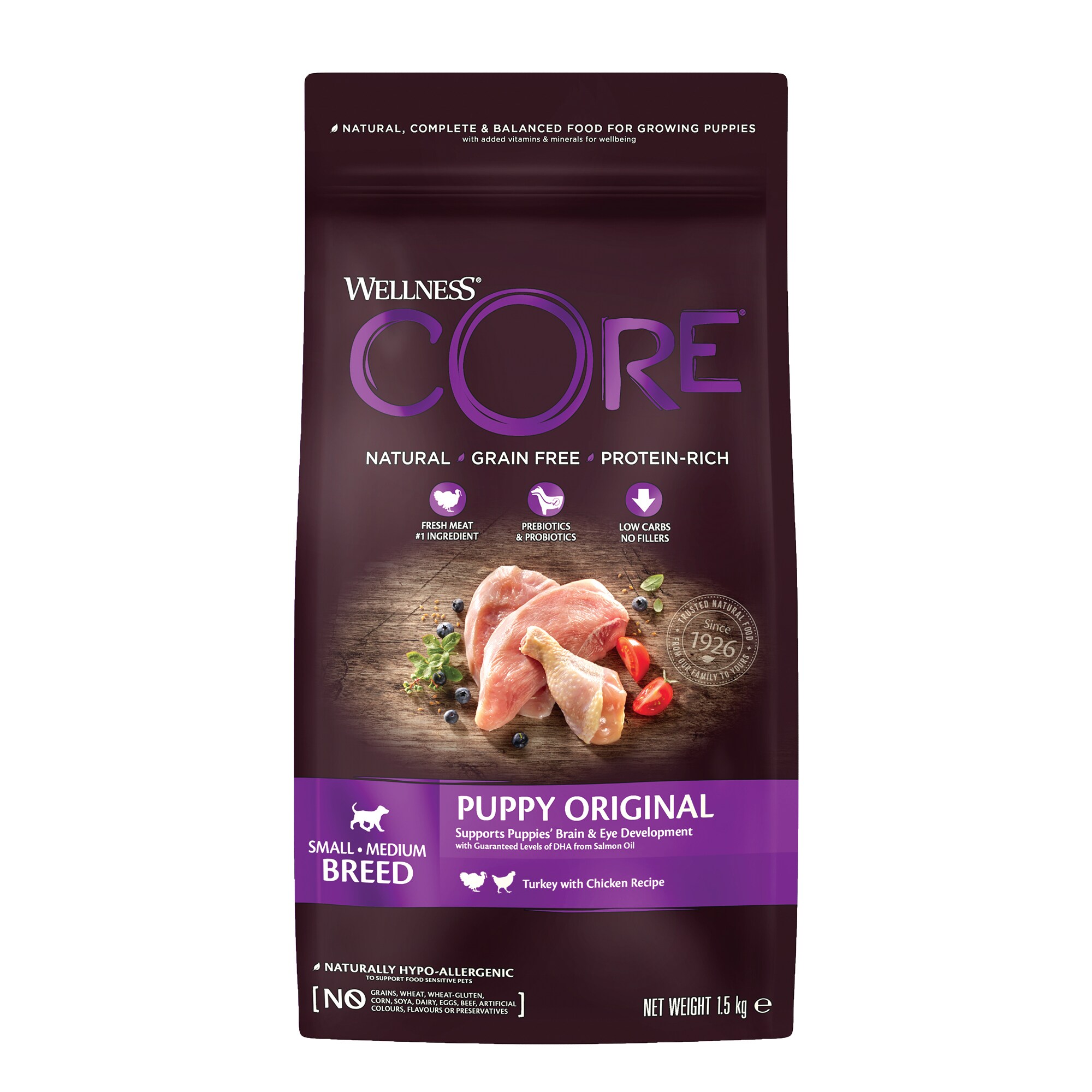 Core dog puppy original small & medium 1,5kg